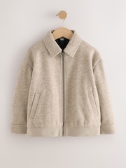 Natural Wool Bomber Collared Jacket (3-16yrs) - Image 6 of 10