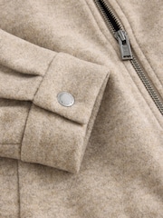 Natural Wool Bomber Collared Jacket (3-16yrs) - Image 9 of 10