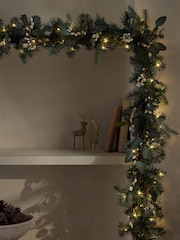 Green Artificial Light Up Christmas Garland - Image 2 of 6
