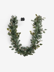 Green Artificial Light Up Christmas Garland - Image 5 of 6