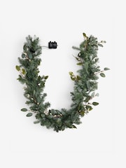 Green Artificial Light Up Christmas Garland - Image 6 of 6