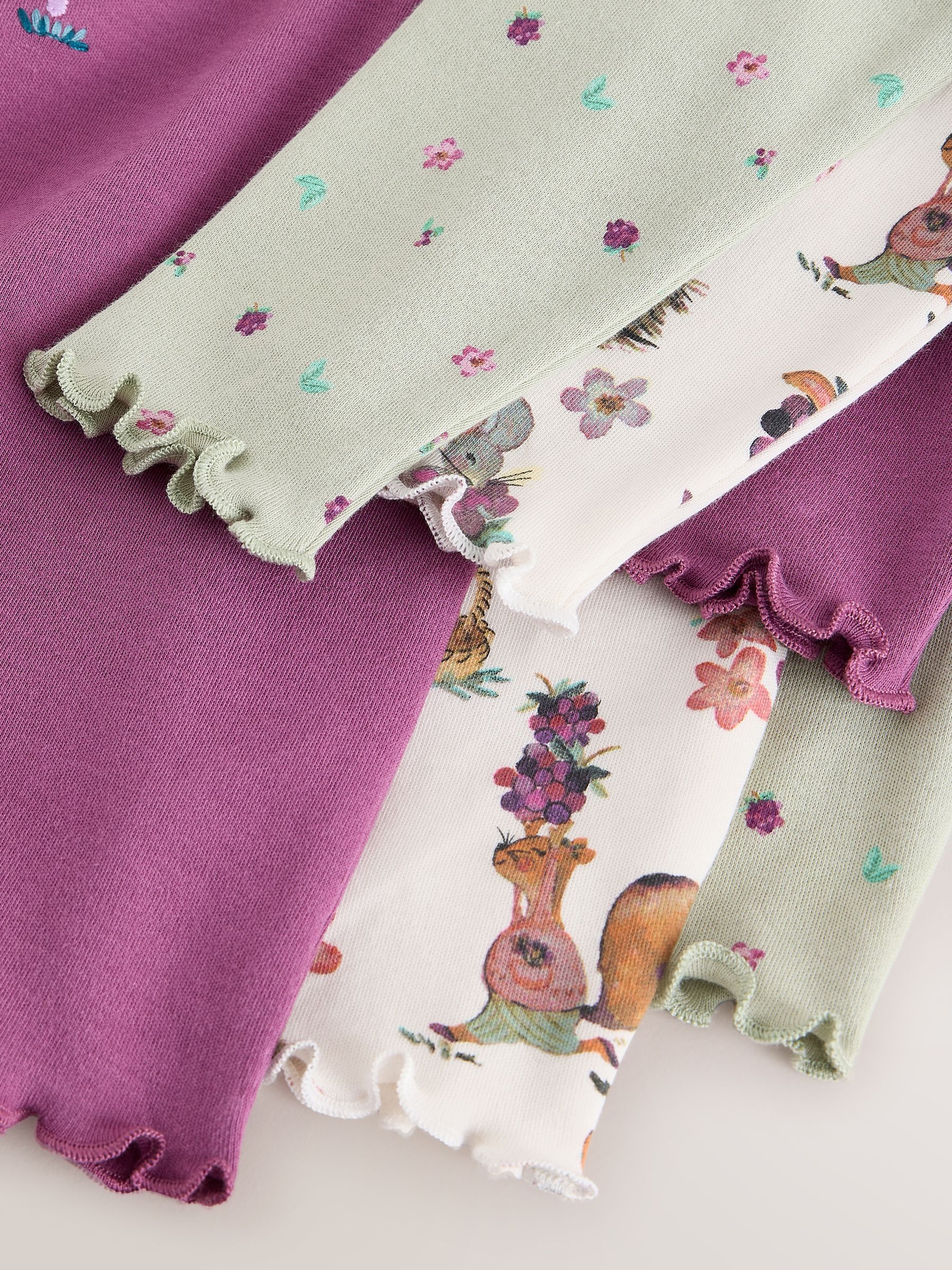 Snungle Buy Purple/Green - Snuggle Pyjamas 3 Pack (9mths-12yrs) from Next Israel