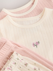 Pink Pointelle Jogger Pyjamas 2 Pack (9mths-12yrs) - Image 13 of 14