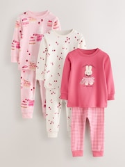 Pink Snuggle Pyjamas 3 Pack (9mths-12yrs) - Image 1 of 7