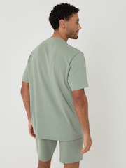 Threadbare Green Relaxed Fit Short Lounge Set 2-Piece - Image 3 of 4