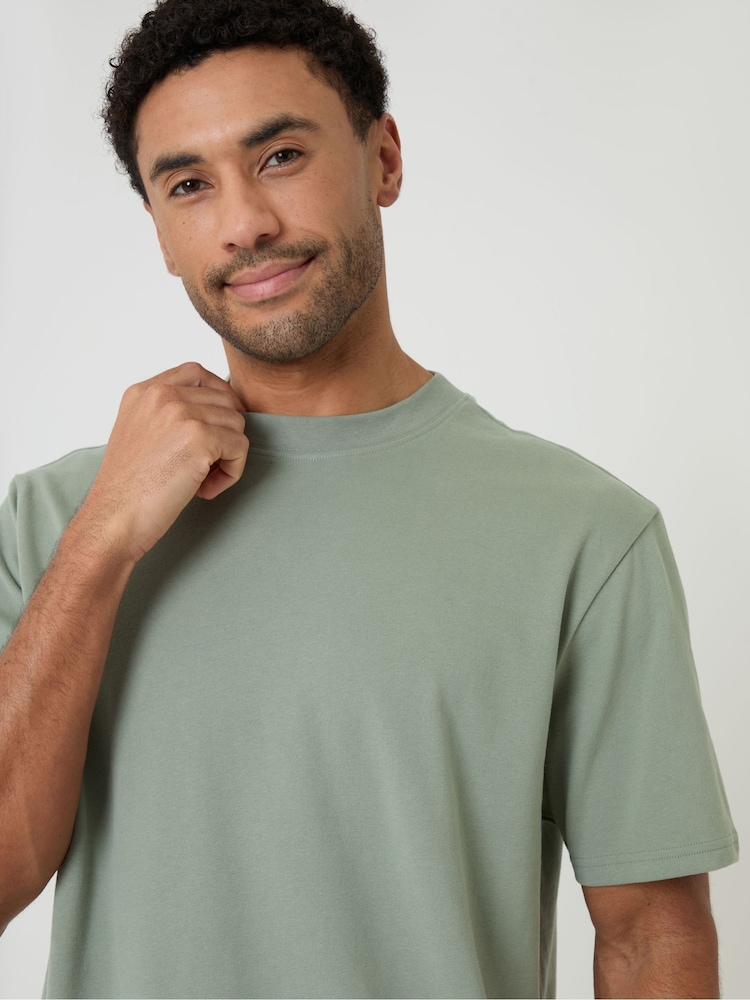 Threadbare Green Relaxed Fit Short Lounge Set 2-Piece - Image 4 of 4