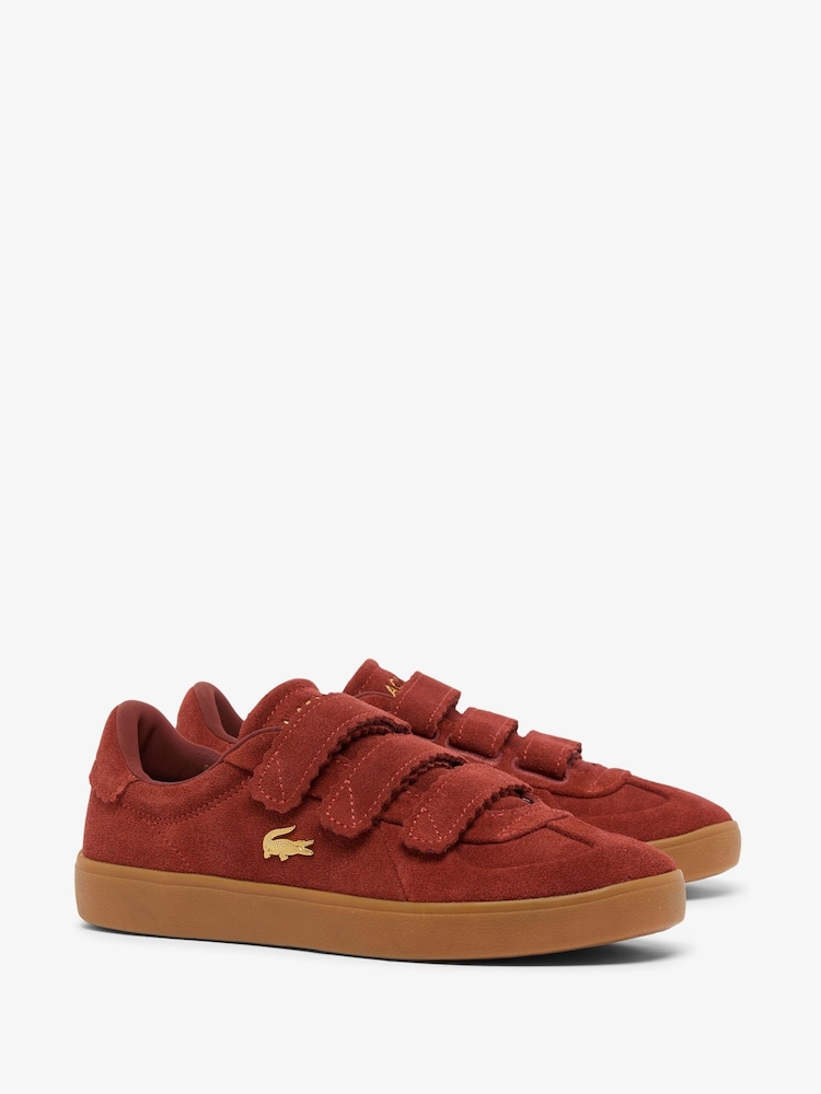 Lacoste Brown Lacoste Baseshot Pro Trainers - Image 2 of 7