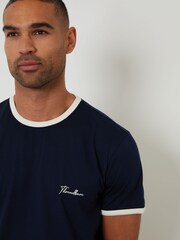 Threadbare Blue Contrast Binding Lounge Set - Image 4 of 4