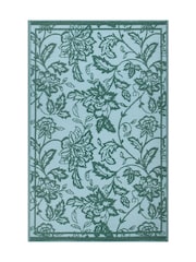 Furn Teal or Mineral Anemone Woven Jacquard Outdoor Rug - Image 7 of 8