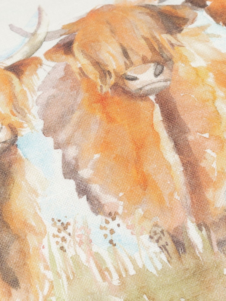 Voyage Russet Highland Cattle Outdoor Cushion - Image 5 of 5