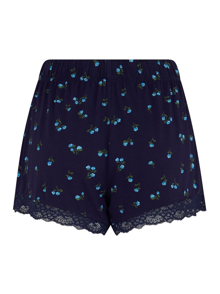 ブルーフローラル - Pour Moi Sofa Loves レース ソフト ジャージー パジャマボトム - 画像 4 / 4