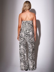 South Beach Black Sunburst Textured Wide Leg Trousers - Image 6 of 6