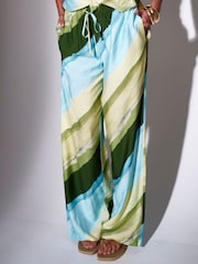 South Beach Asymmetric Stripe Wide Leg Trousers - Image 3 of 4