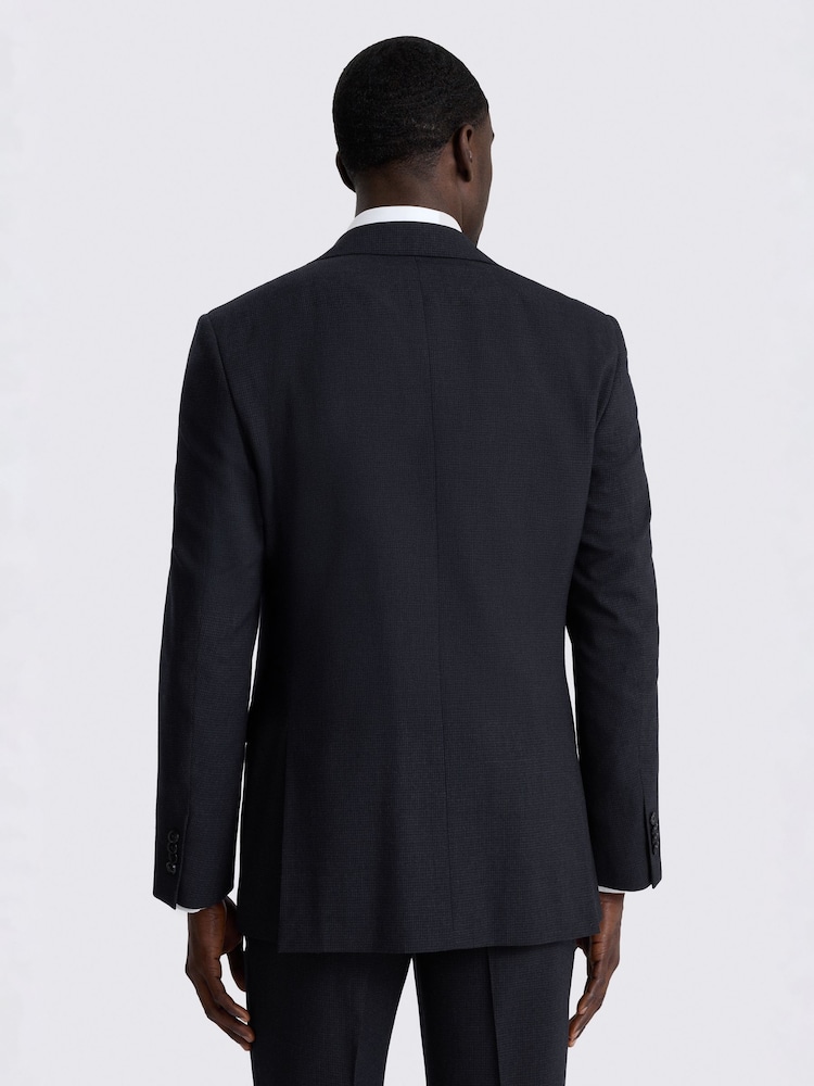 MOSS Blue Regular Fit Puppytooth Suit Jacket - Image 2 of 6 MOSS Blue Regular Fit Puppytooth Suit Jacket - Image 2 of 6