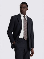 MOSS Blue Regular Fit Puppytooth Suit Jacket - Image 4 of 6