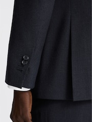 MOSS Blue Regular Fit Puppytooth Suit Jacket - Image 6 of 6