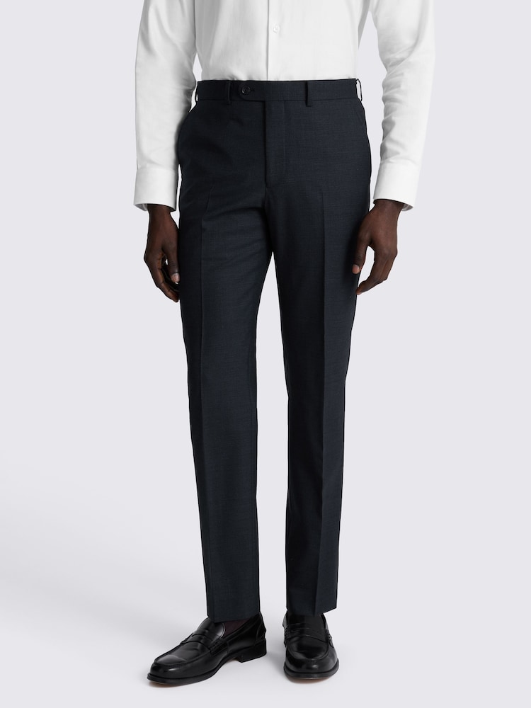 MOSS Blue Performance Tailored Fit Puppytooth Suit Trousers - Image 1 of 3