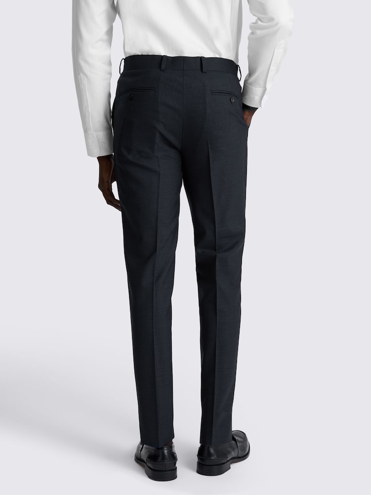 MOSS Blue Performance Tailored Fit Puppytooth Suit Trousers - Image 2 of 3