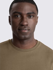 MOSS Dark Taupe Crew Neck T-Shirt - Image 3 of 4