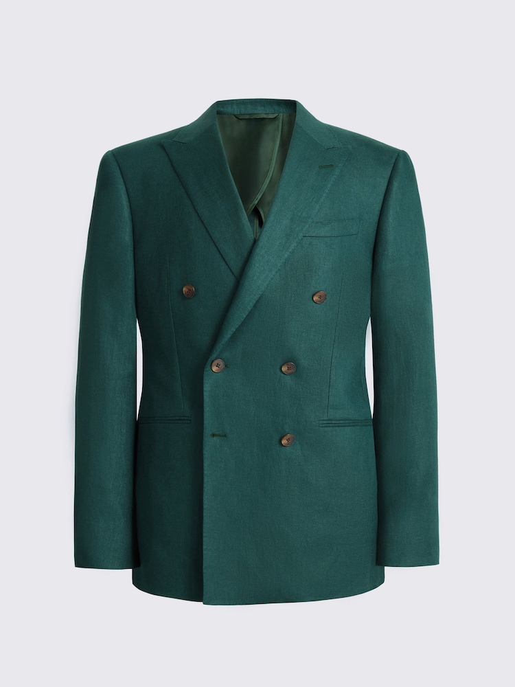 MOSS Emerald Slim Fit Twill Linen Suit Jacket - Image 5 of 5