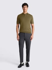 MOSS Green Merino Knitted Polo Shirt - Image 3 of 3
