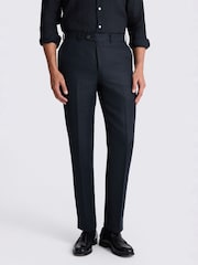 بنطلون بدلة من الكتان التويل بقصة مفصلة من MOSS - صورة 1 من 3