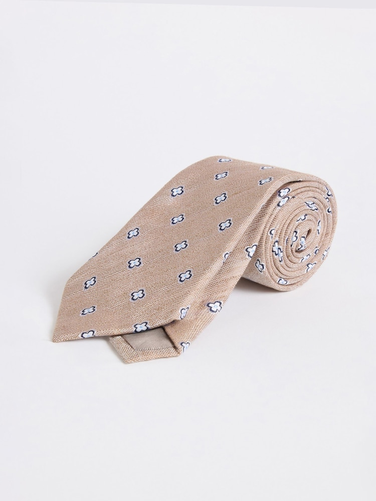 MOSS Clover Medallion Laneno platno & Svilena Kravata - Slika 1 od 2