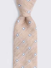 MOSS Clover Medallion Laneno platno & Svilena Kravata - Slika 2 od 2