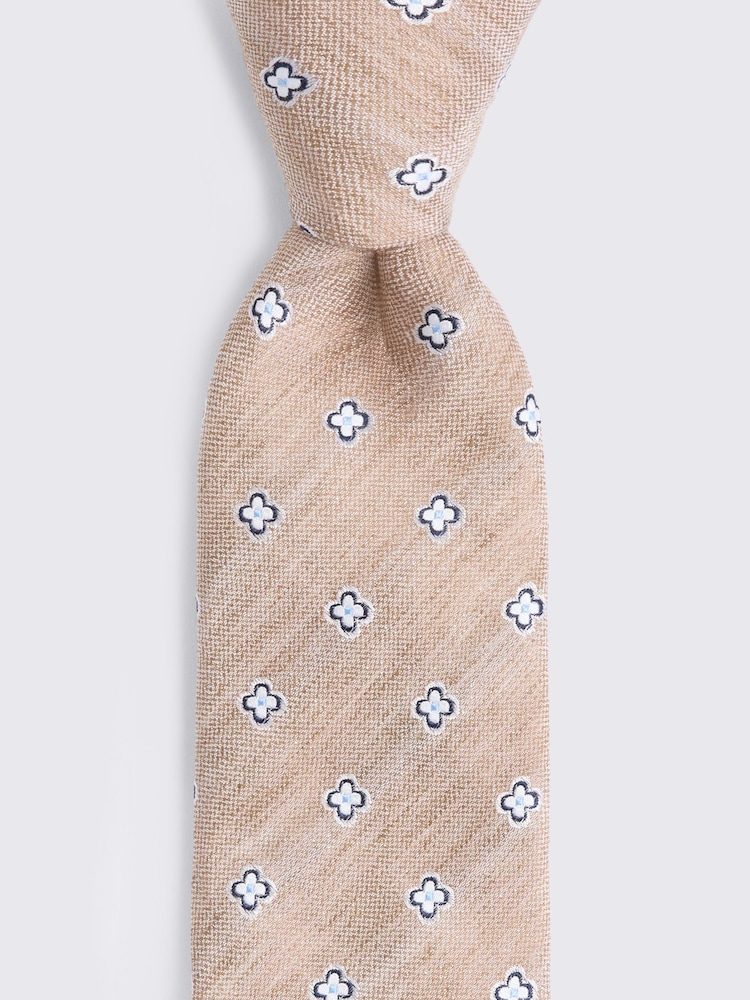 MOSS Clover Medallion Laneno platno & Svilena Kravata - Slika 2 od 2