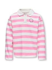 ONLY KIDS Purple Long Sleeve Striped Polo Shirt - صورة 2 من 4
