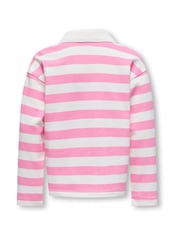 ONLY KIDS Purple Long Sleeve Striped Polo Shirt - صورة 3 من 4