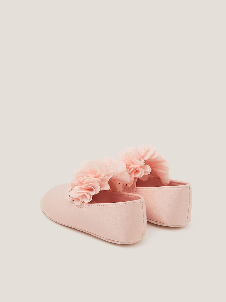 Monsoon Pink Baby Corsage Booties & Headband Set - Image 2 of 3
