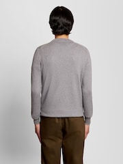 Lyle & Scott Grey Cotton Merino Crew Neck Jumper - Image 2 of 5