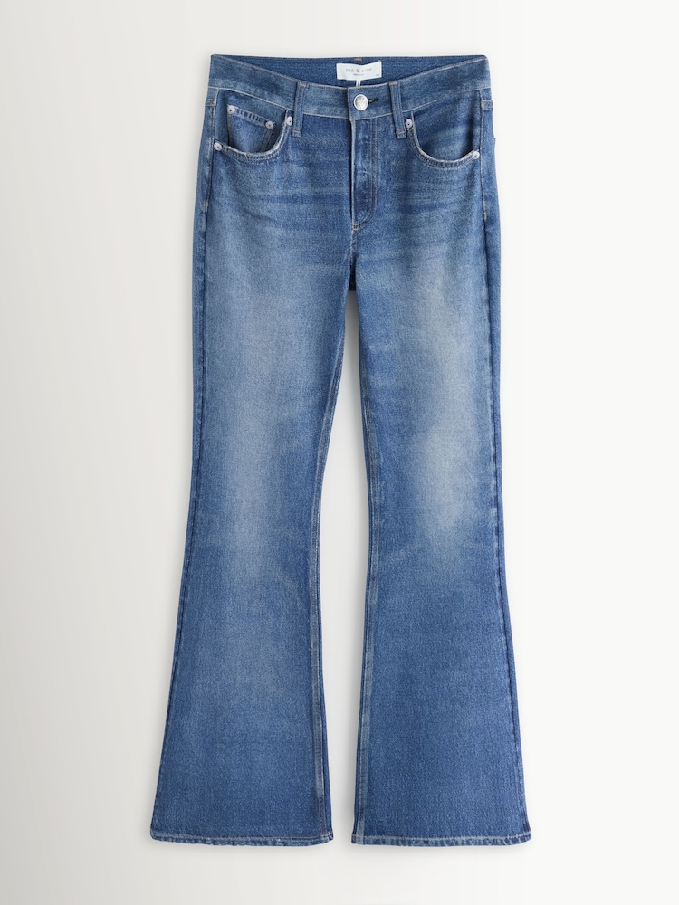 Rag & Bone Cosmos Miramar Dahlia Ponte Kick Flare Jeans - Image 1 of 1