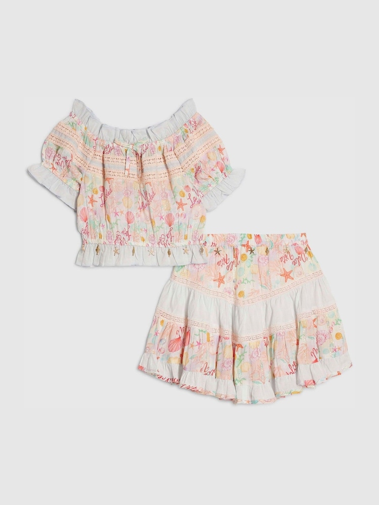 River Island Under The Sea Frill Top & Rara Skirt Set - Bild 1 von 5