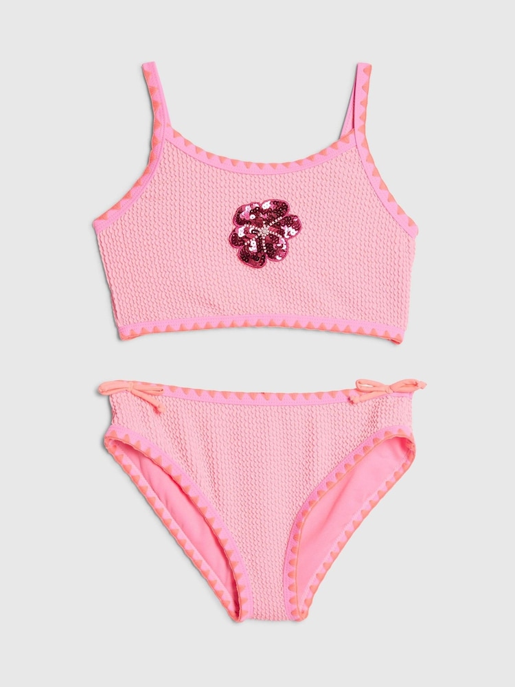 River Island Pink 3D Flower Bikini - Image 1 of 4