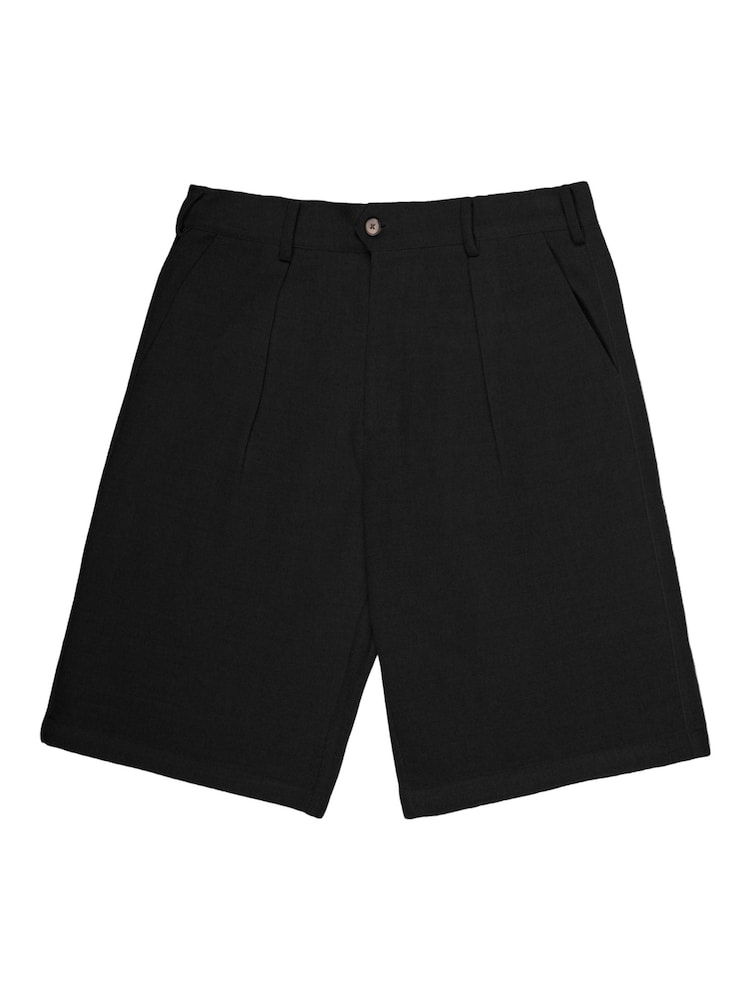 Prohibited Black Podium Double Pleated Shorts - Image 6 of 6