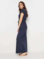 Long Tall Sally Blue 100% Cotton Maxi T-Shirt Dress - Image 4 of 5