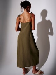 South Beach Green Bead Detail Maxi Dress - Image 2 of 4