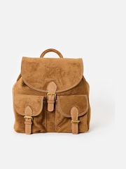 Σακίδιο πλάτης Oliver Bonas Kerry Camel Brown με αγκράφα από Συνθετικό σουέτ - Εικόνα 2 του 7