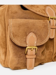 Σακίδιο πλάτης Oliver Bonas Kerry Camel Brown με αγκράφα από Συνθετικό σουέτ - Εικόνα 6 του 7