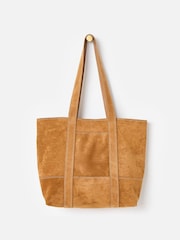 Oliver Bonas Brown Jennie Camel Brown Faux Suede Tote Bag - Image 2 of 6