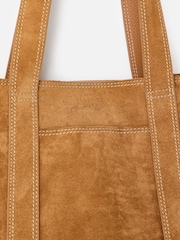 Oliver Bonas Brown Jennie Camel Brown Faux Suede Tote Bag - Image 4 of 6