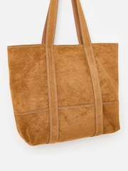 Oliver Bonas Brown Jennie Camel Brown Faux Suede Tote Bag - Image 6 of 6