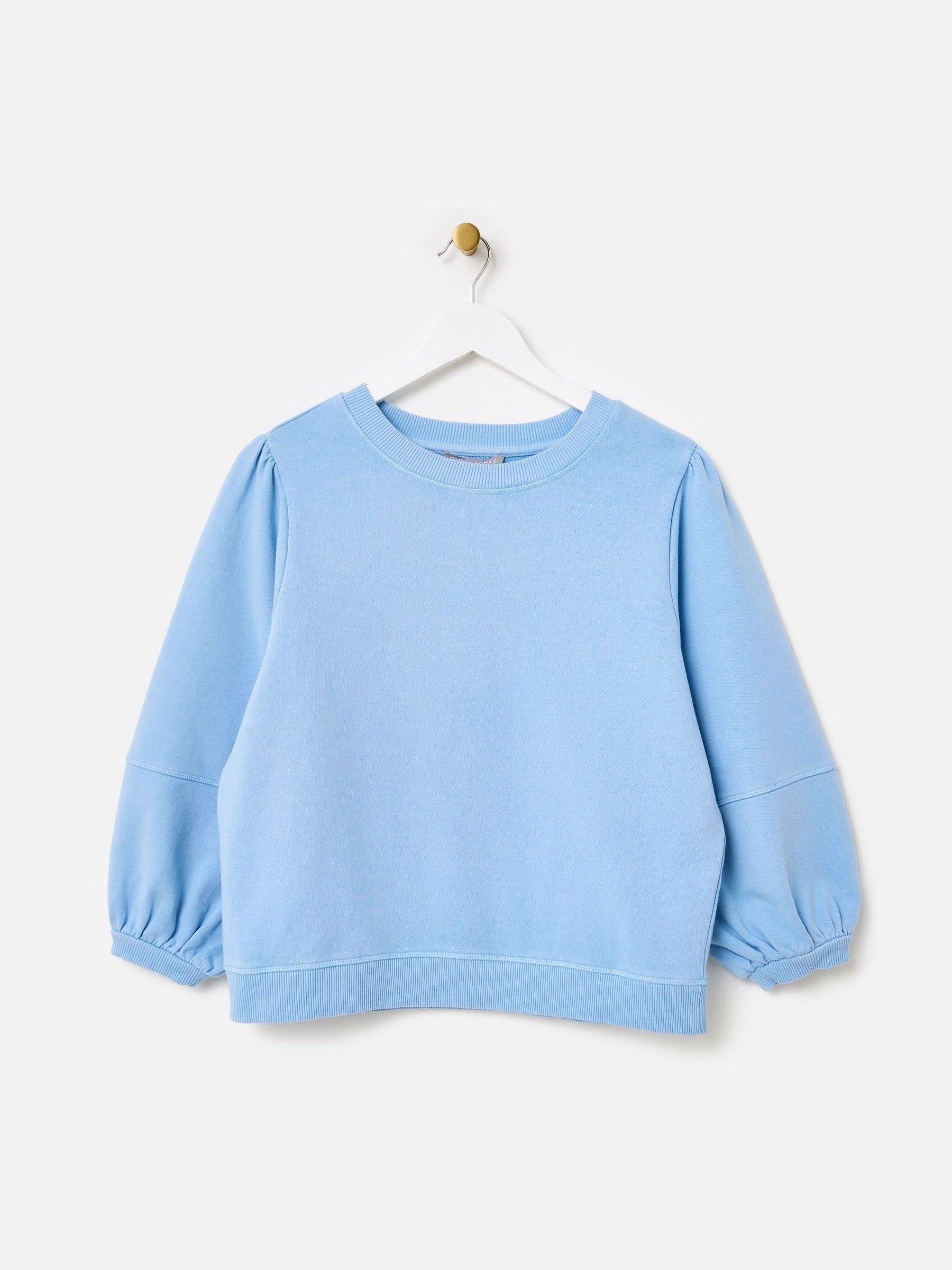 Buy Oliver Bonas Blue Light Blue Lantern Sleeve Sweatshirt from