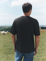Brown Marl Relaxed Fit Heavyweight T-Shirt - Image 4 of 7