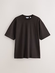 Brown Marl Relaxed Fit Heavyweight T-Shirt - Image 5 of 7