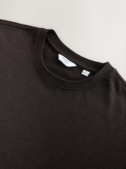 Brown Marl Relaxed Fit Heavyweight T-Shirt - Image 6 of 7