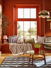 Lia Gold x Next Red/Blue Sardine Stripe Cushion - Image 1 of 8