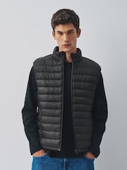 Black Lightweight Shower Resistant Quilted Gilet - Image 1 of 7
